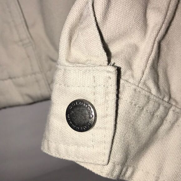 Columbia Women's Cream Authentic Active Outdoor American Full Zip Jacket Large - Picture 8 of 8